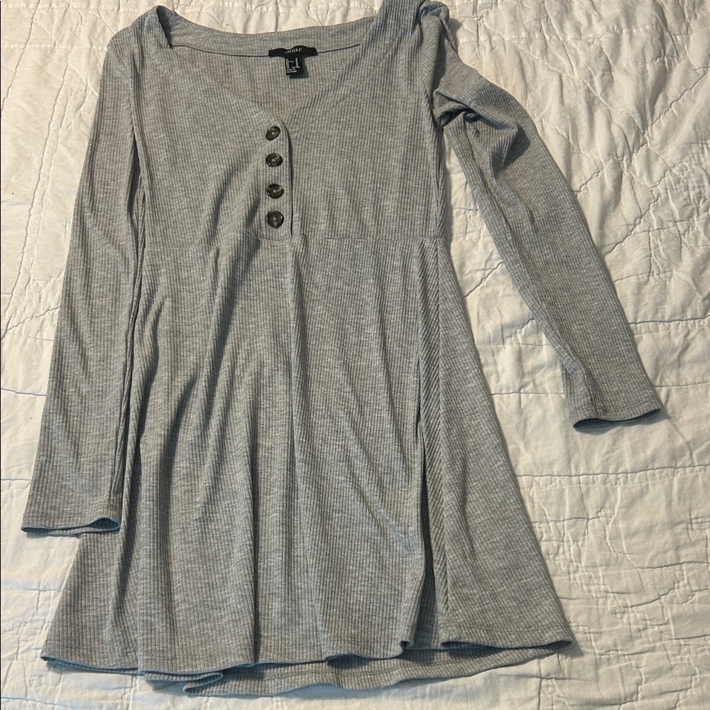 Forever 21 Heather Gray Ribbed Dress